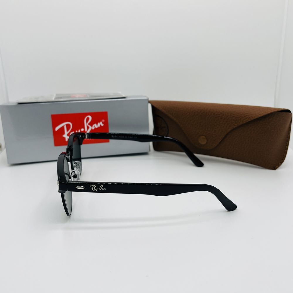 Солнцезащитные очки Ray Ban Clubmaster 3016 Black-Black 51мм стекло