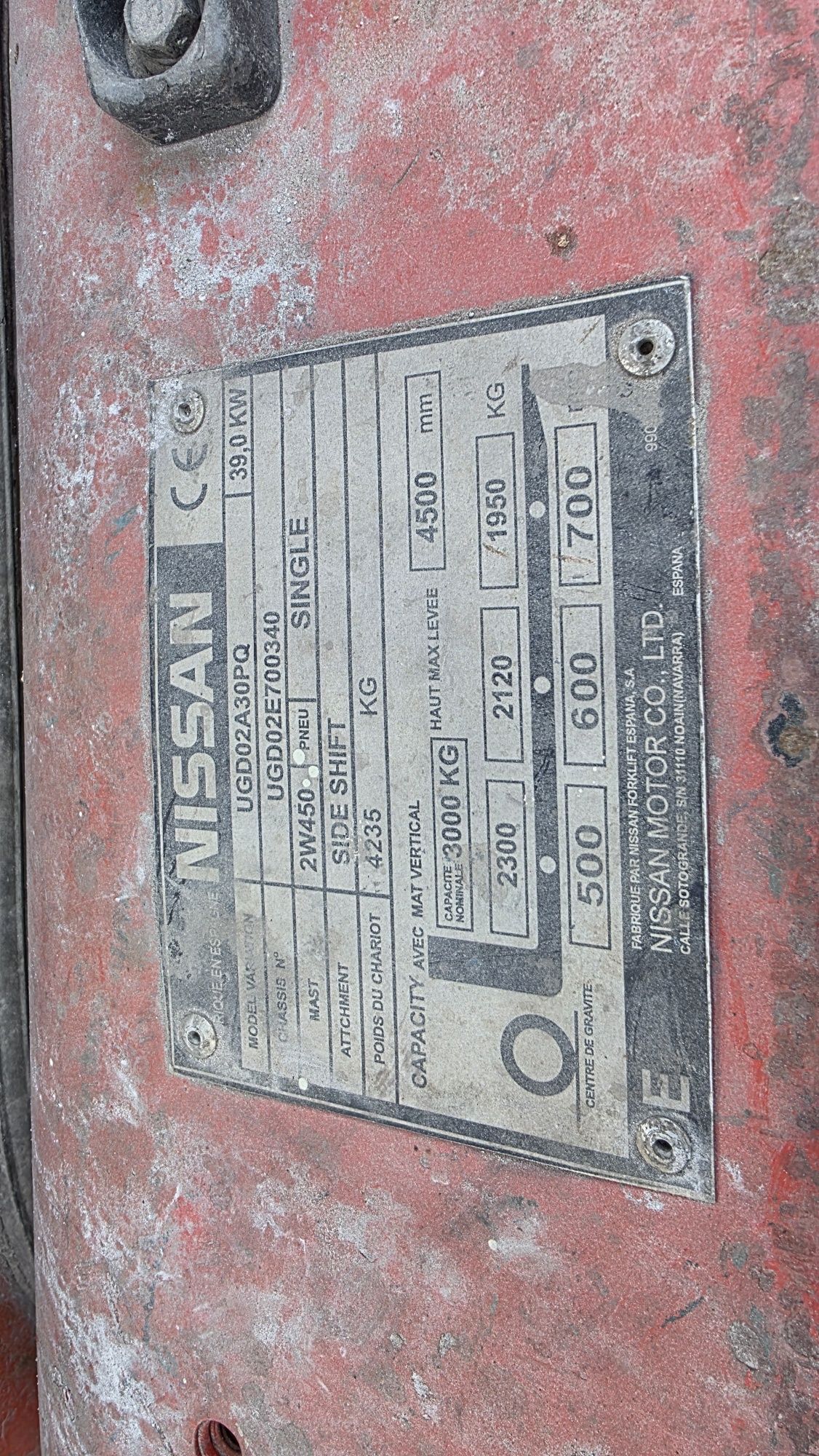 Wózek widłowy nissan 3T