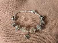 Srebrna Bransoletka Modułowa Charms