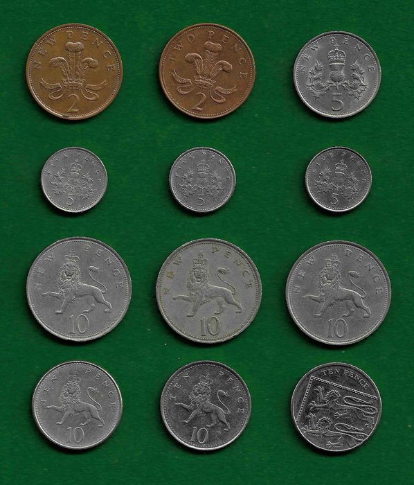 Coleção de (61) moedas - REINO UNIDO