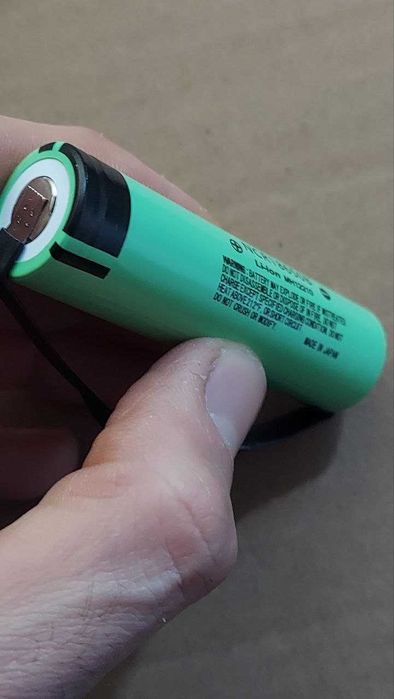 АКБ NCR18650B Panasonic 3400mAh без защиты c выводами под пайку