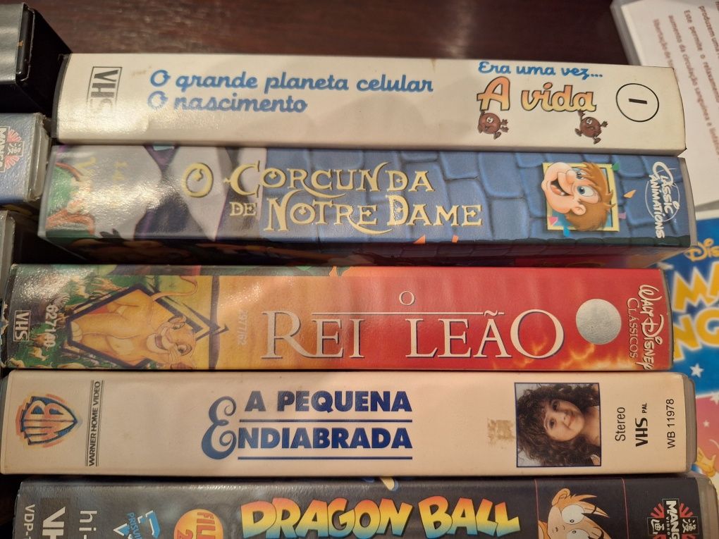 Cassete vhs Dragon Ball Disney outras antigas vintage
