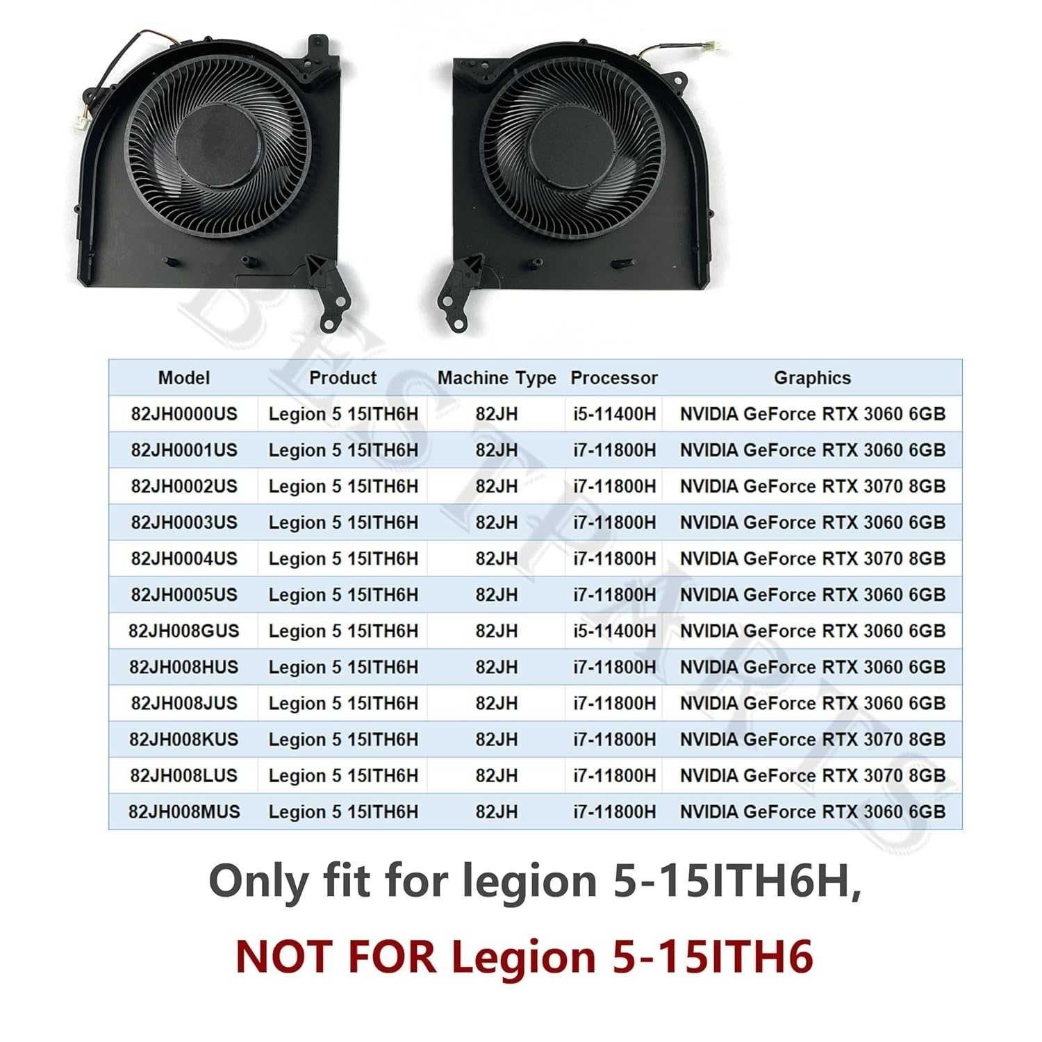 Вентиляторы для Lenovo Legion 5(GPU,CPU,DFS5L32G164860 DFS5L32G064860)