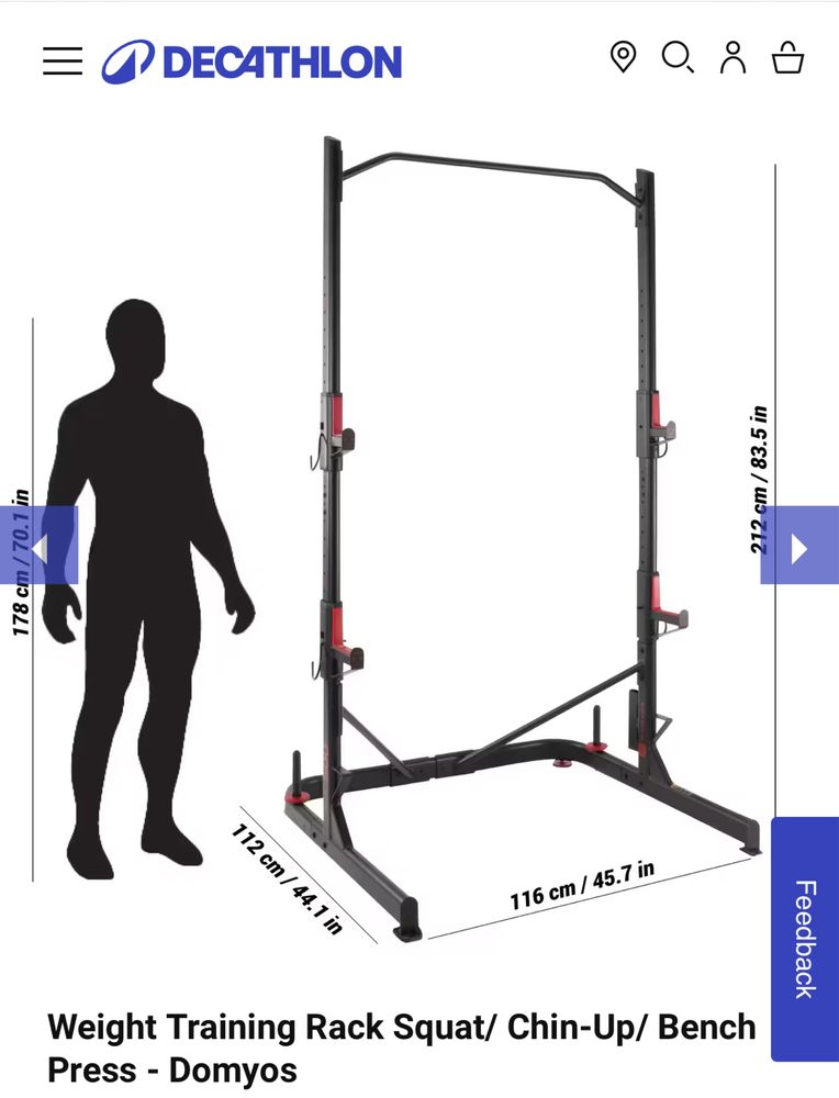 Rack powerift musculaçao como novo decathlon