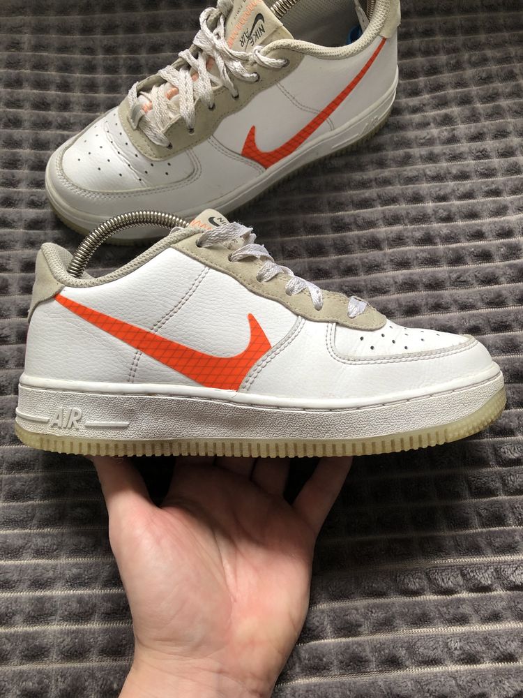 NIKE AIR FORCE 1 (36.5) 23.5см кроссовки белые женские детские оригина