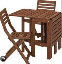 Zestaw mebli ogrodowych APPLARO IKEA stół+2krzesła