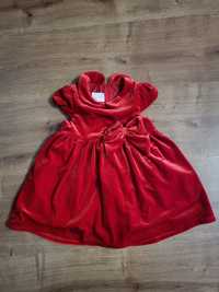 Czerwona sukienka H&M rozmiar 74