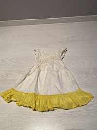 Sukienka biało-żółta 92 dopo dopo mini