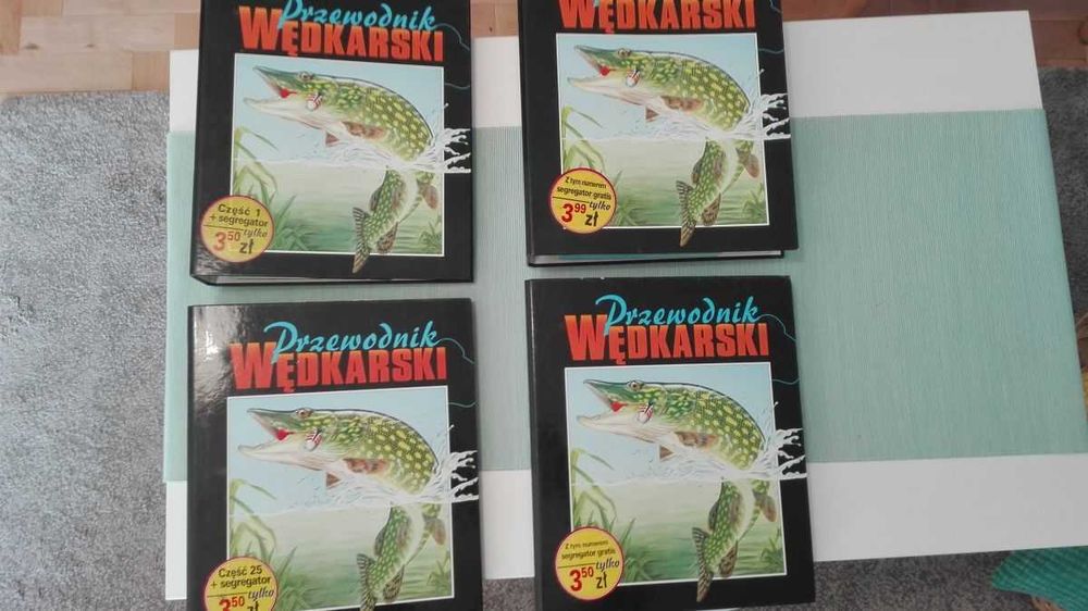Przewodnik Wędkarski + 4 Segregatory Kolekcja 80 zeszytów Stan idealny