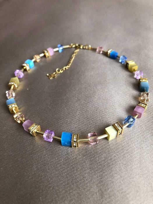 Кольє ручної роботи "Сонячна акварель"