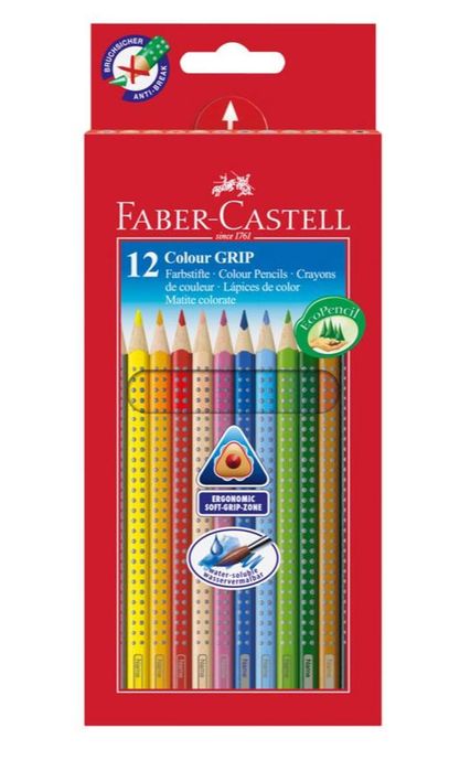 Kredki Grip 12 kolorów FABER CASTELL Faber Castell blister,9x18x1,5