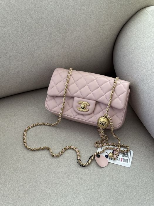 Сумка Chanel шкіра | рожева