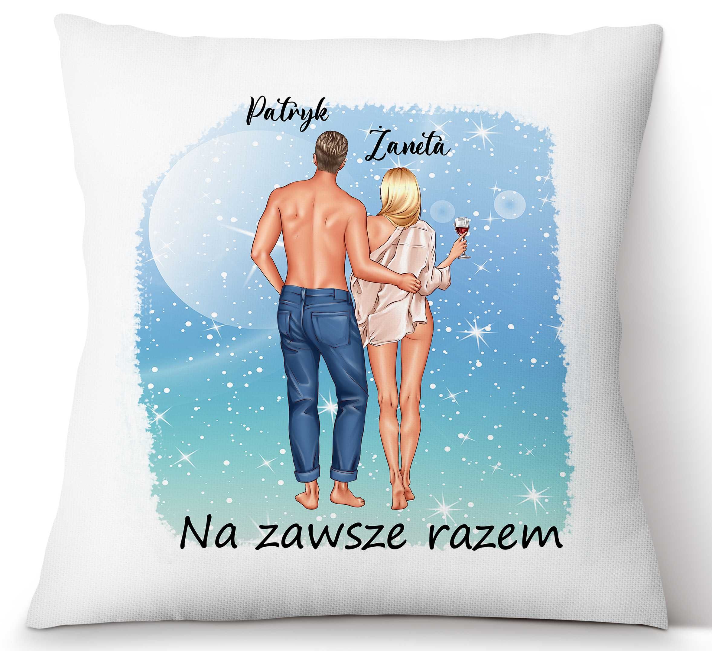 Poduszka personalizowana Para Zakochanych, Imiona, Prezent