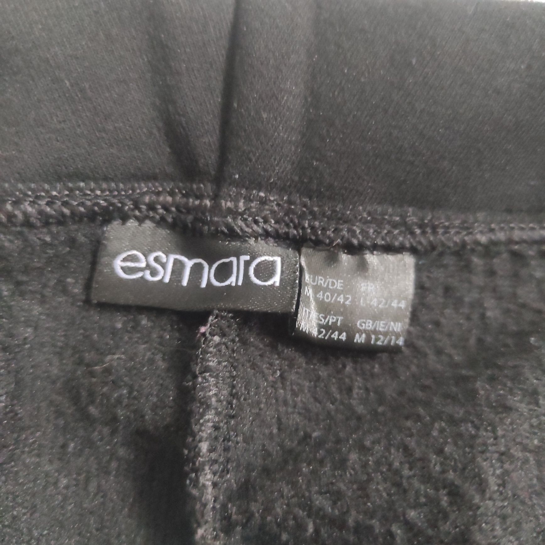 Czarne getry, legginsy damskie ocieplane, Esmara, r 40/42