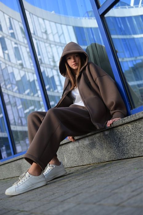 Теплий костюм на дівчинку тринитка на флісі