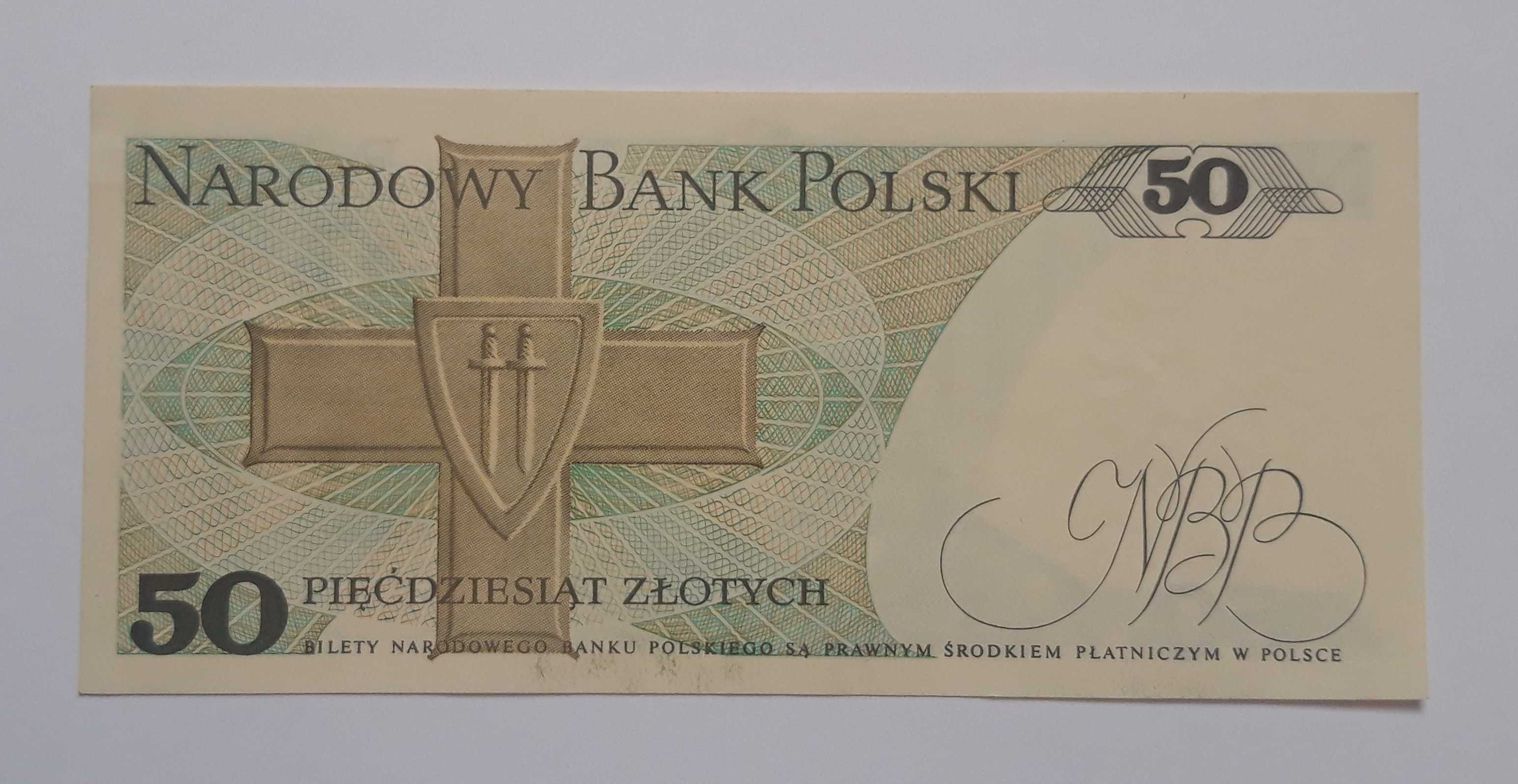 Banknot 50 złotych 1988 Karol Świerczewski UNC seria GT