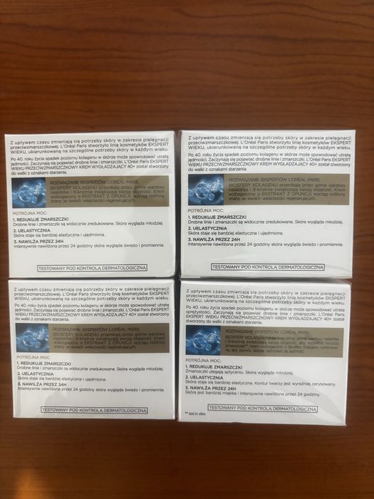 Zestaw 4 kremów L’Oreal Paris 40+ na dzień i na noc