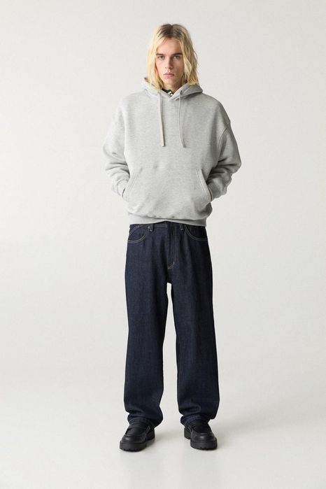 Джинси Pull&Bear Loose Fit (W 30) темно-сині широкі чоловічі на осінь