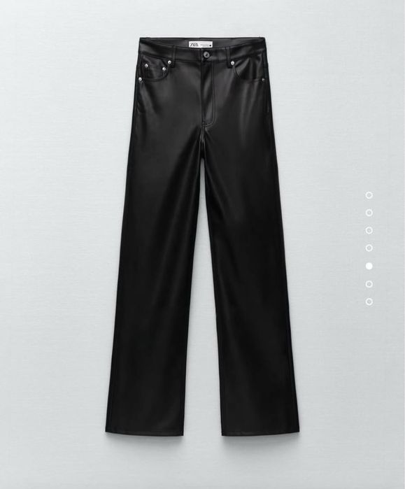 Ідеальні шкіряні штани Zara з утепленням. Знижена ціна!