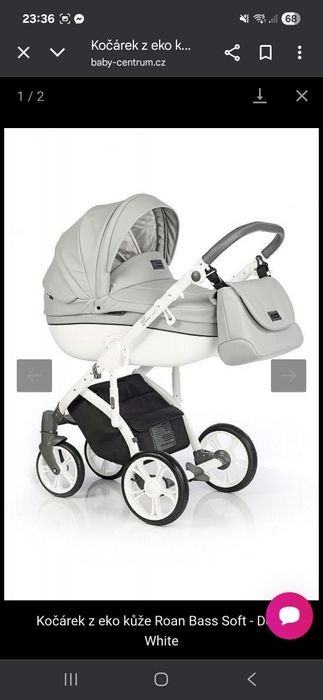 Wózek Roan Bass Soft ( gondola i spacerówka)