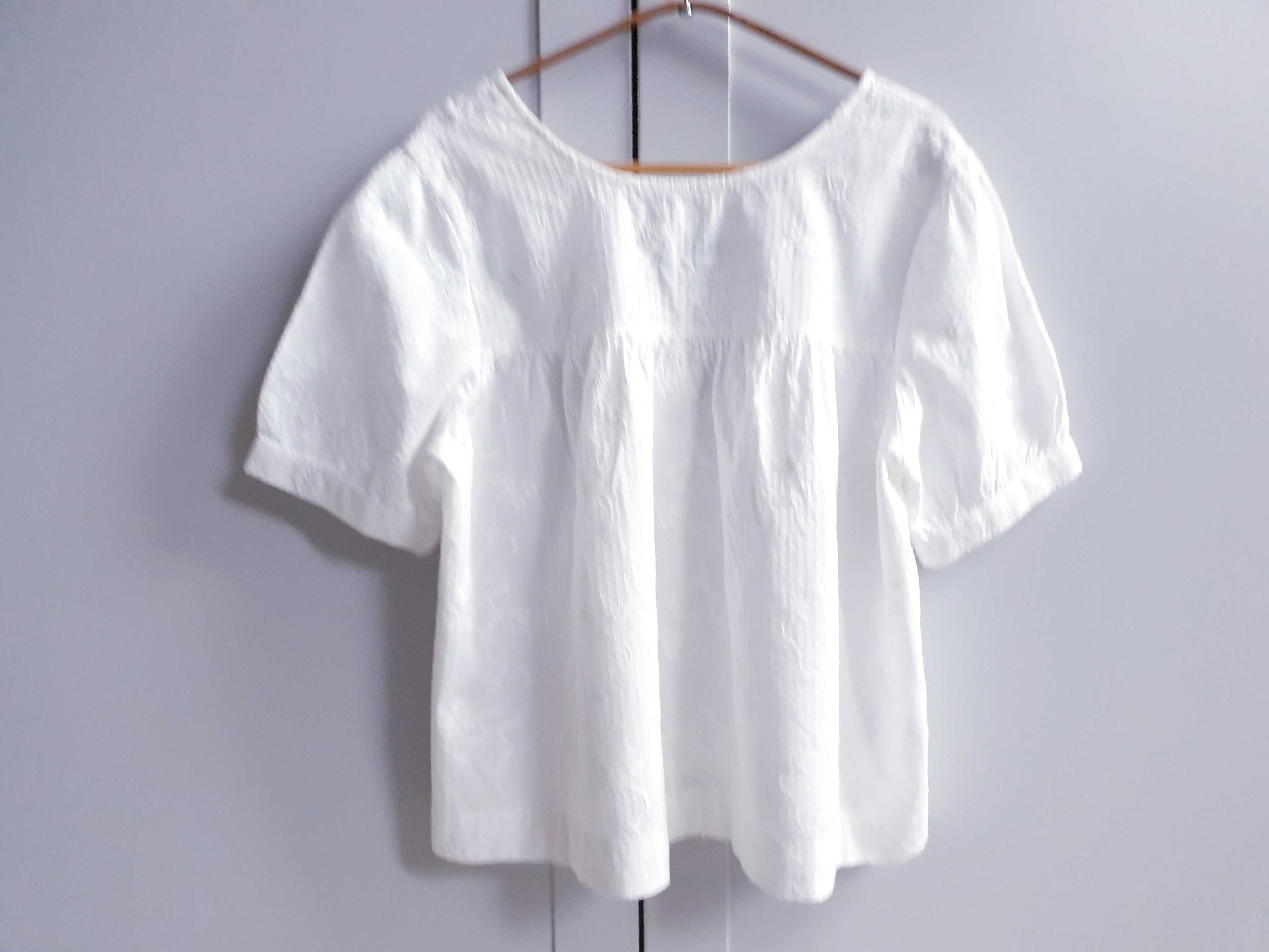 Biała haftowana bluzka oversize 42 Primark