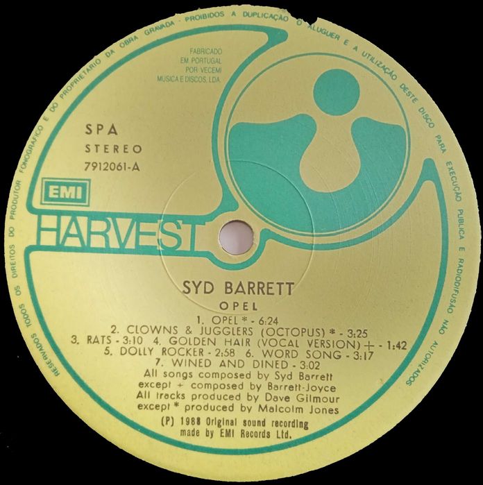 Syd Barrett	- - - - -	Opel	- - - - -	LP