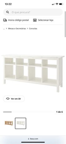 Aparador/consola Hemnes Branco Ikea