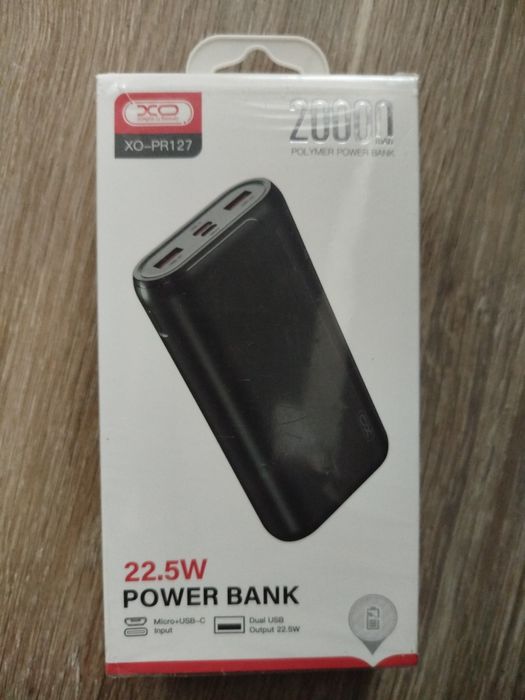 Повербанк XO PR127 PD/QC 20000 mAh 22.5W Black (новые от магазина)