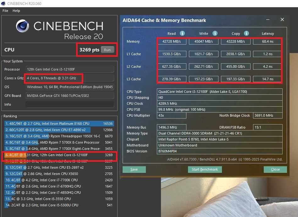 Ігровий ПК i3 12100F GTX 1660 Ti 6GB 16 DDR4 4/8 Ядер LGA1700 B760