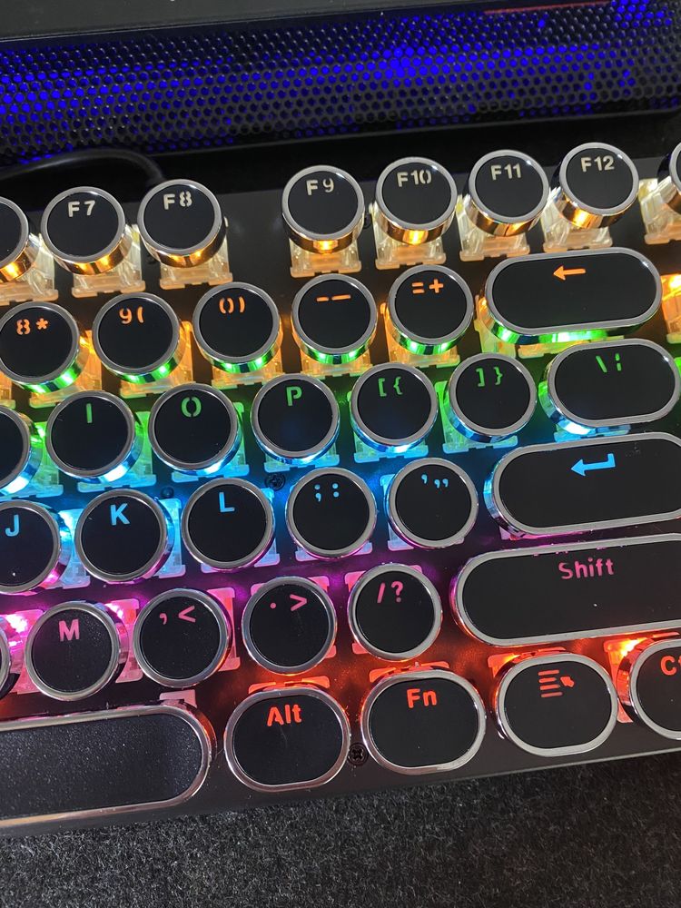 Teclado mecânico com iluminação de 87 teclas