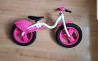 Rower biegowy 12 cali dla dziewczynki  różowo biały