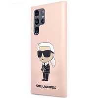 Karl Lagerfeld Etui Liquid Silicone Ikonik Samsung S23 Ultra - Różowy