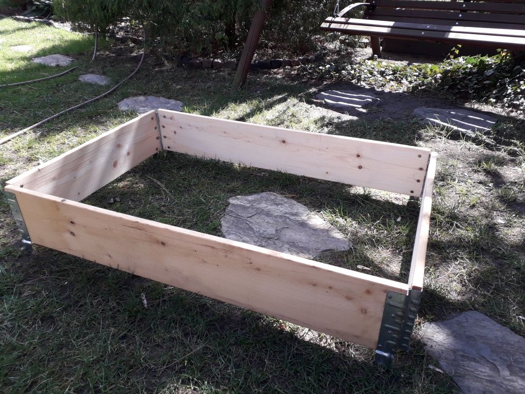 Nadstawki palety 120x80x20 piaskownica warzywniak