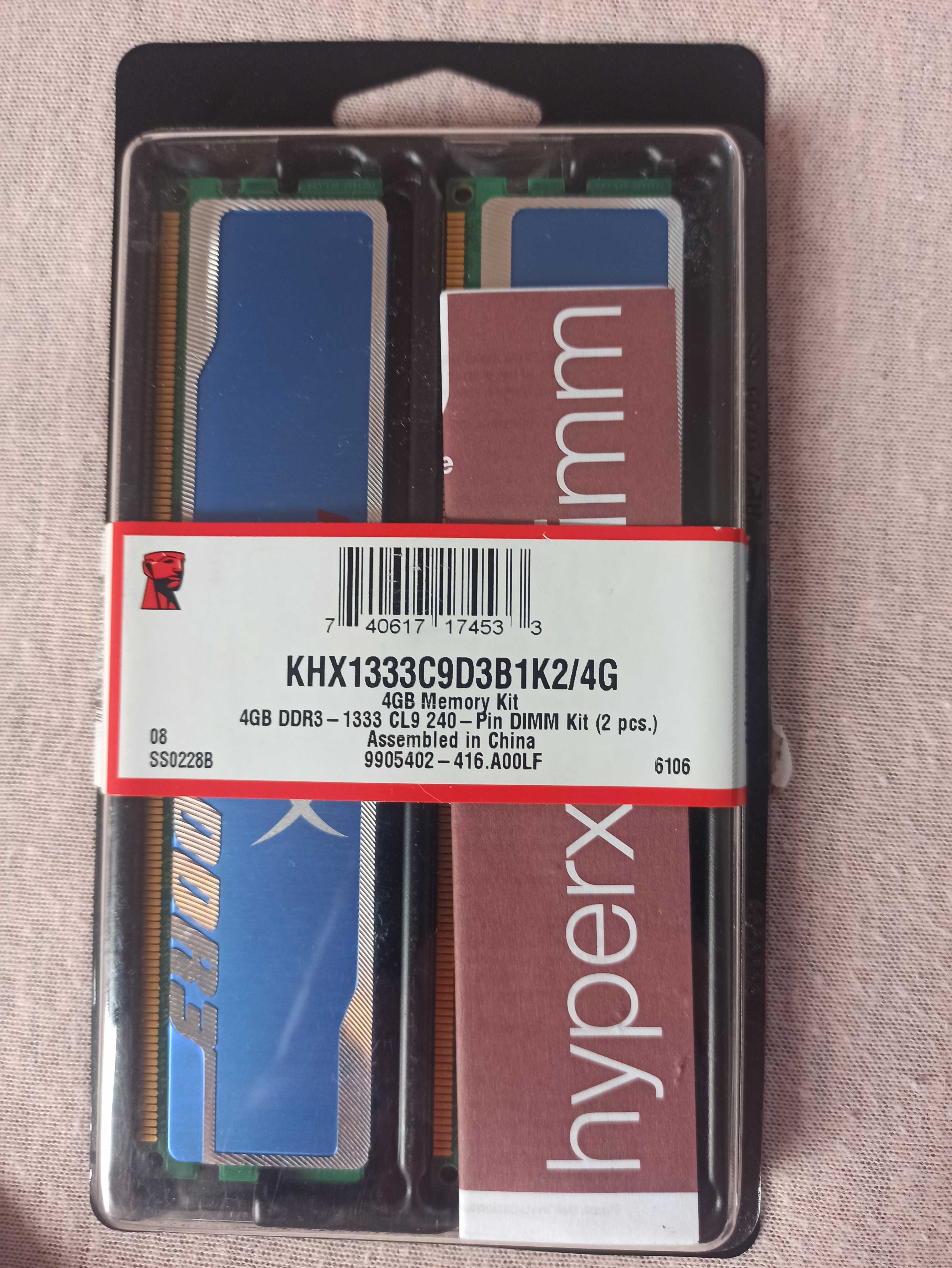 Pamięć RAM DDR3 Kingston HyperX Genesis 8GB (4x2GB) 1600MHz 1333MHz