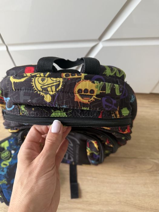 Plecak do szkoly mlodziezowy  emoji czarny st majewski