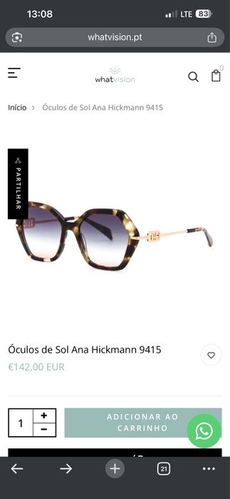 Oculos originais Ana Hickman