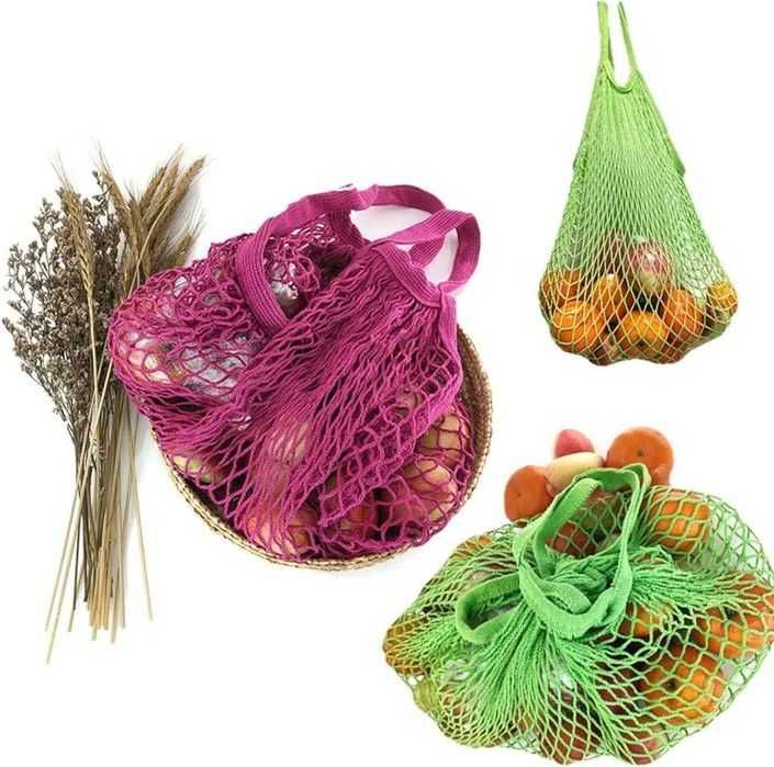 Torba Na Owoce I Warzywa Zakupy Siatka Bawełniana 2 szt. Nr233