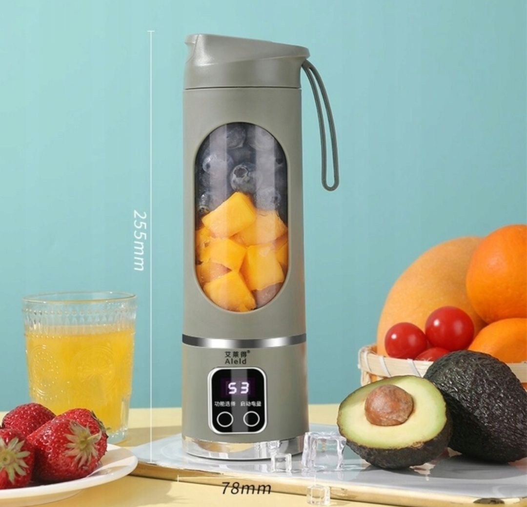 Blender mikser bezprzewodowy ręczny 380ML przenośny turystyczny USB
