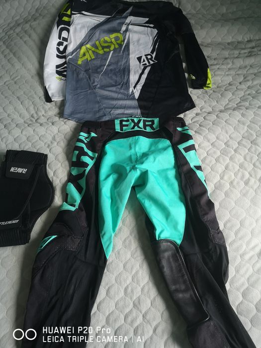 Kask cross Just ROCKSTAR Gogle 100% spodnie koszulka pas nerkowy.