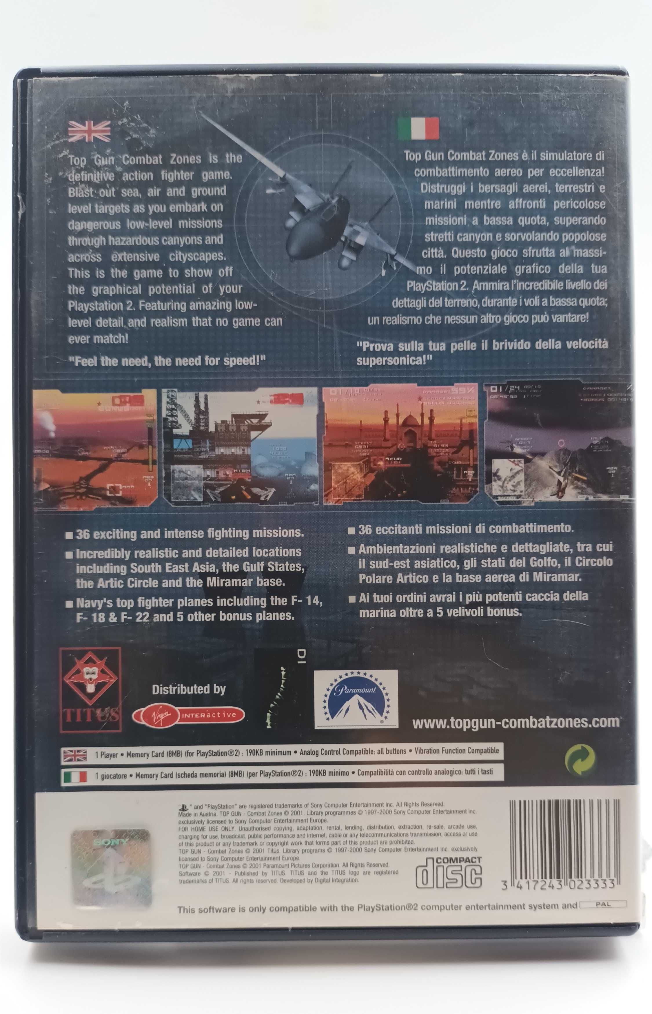 TOP GUN Combat Zones PS2