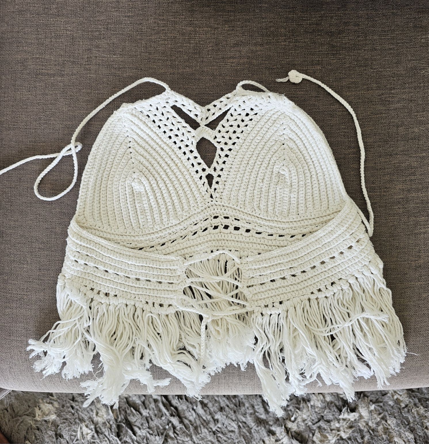 Szydełkowy top boho S/M