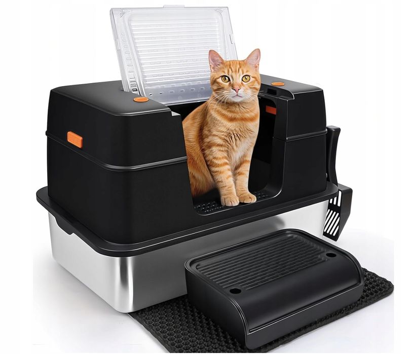 Kuweta dla Kota z Pokrywą XL Zamykana Higieniczna 60×40×39,5 cm