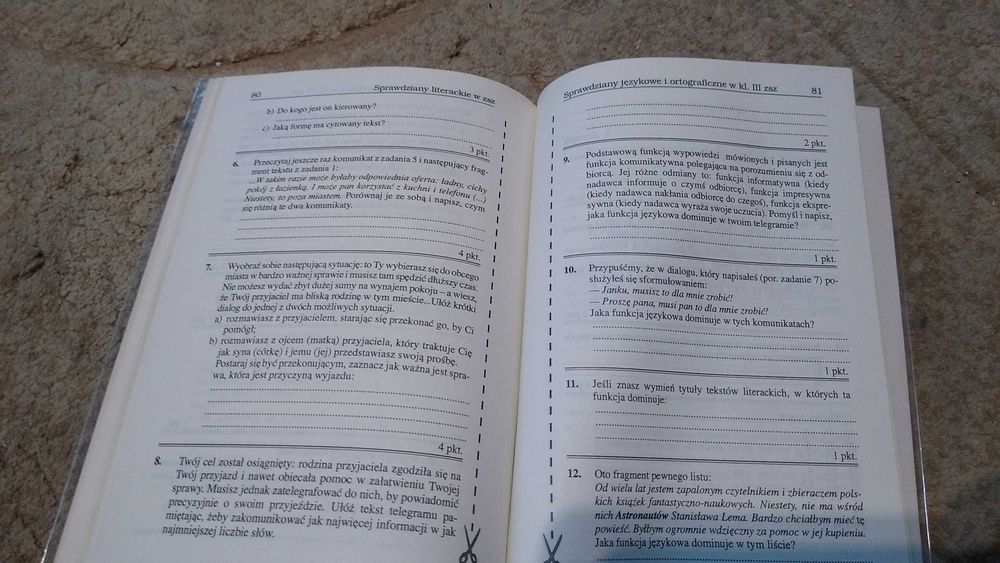 Sprawdziany polonistyczne w zasadniczych szkołach zawodowych Adamczak