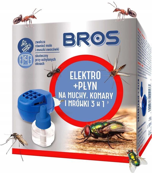 Bros - Elektro + Płyn Na Muchy, Komary I Mrówki 20 Dni X 24 H