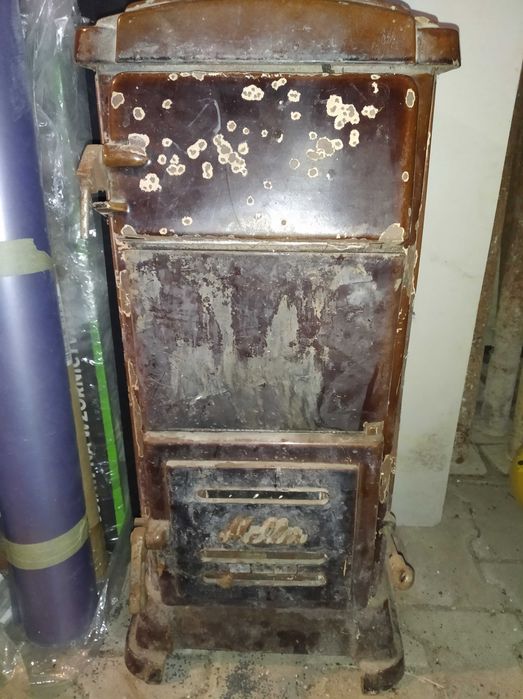 Piec koza MELLER zeliwny z szamotką - Bielany Wroclawskie