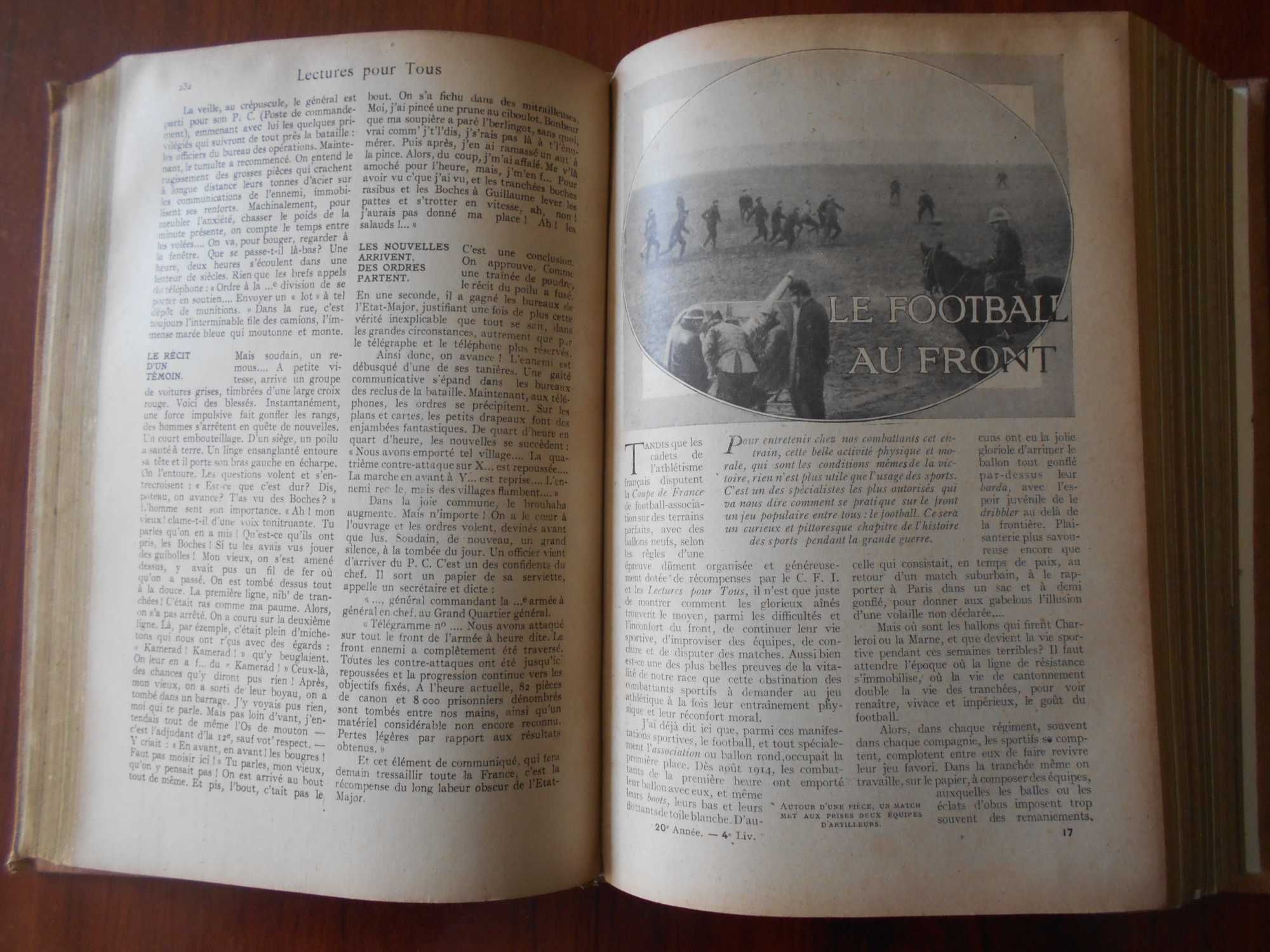 Interessante Revista francesa "Lectures pour Tous". Anos 1917 e 1918.