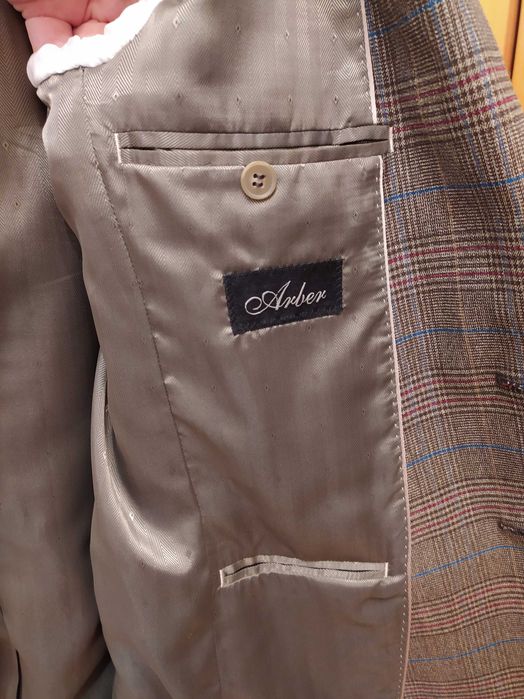 Піджак чоловічий фірма Арбер, напівшерсть, клітинка