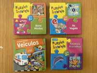 Puzzles Vogais, Animais marinhos, Bons modos, Veiculos e Numeros