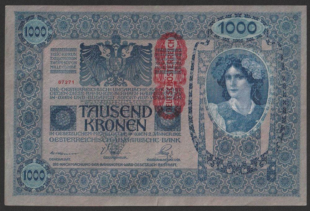 Austria Węgry 1000 koron 1902 - stan 2
