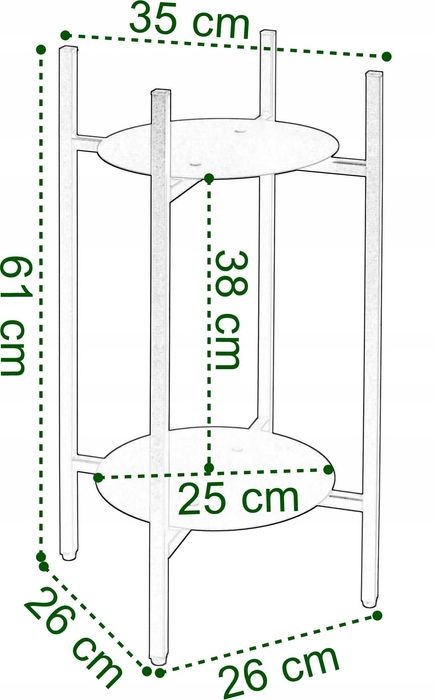 Stojak na kwiaty metalowy na rośliny kwietnik stojący industrialny
